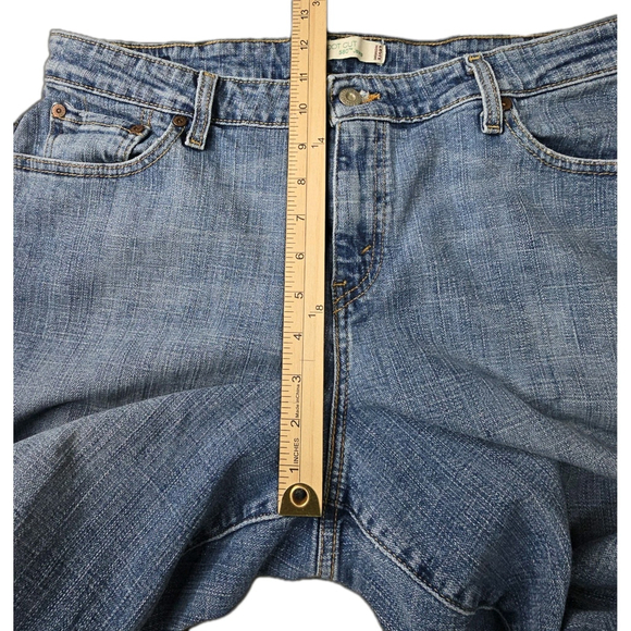 Levi’s 580 Bootcut Jeans Women’s 18W Short Blue Stretch Denim Plus Size - Picture 8 of 12